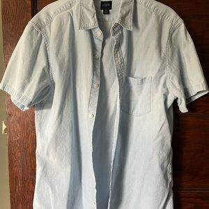 J. Crew Light Blue Chambray Casual Button Down Shirt